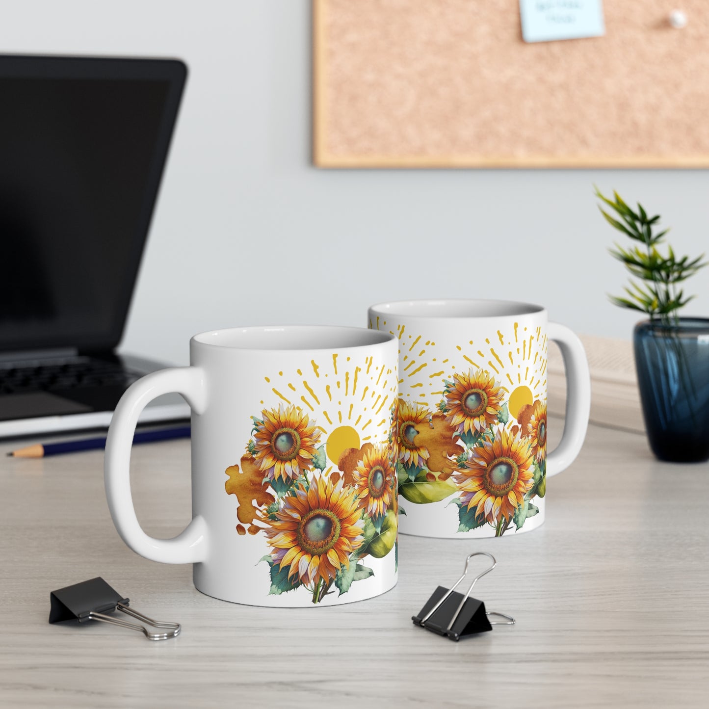 Sunflowers Mug 11oz, gift for her, birthdays, spring