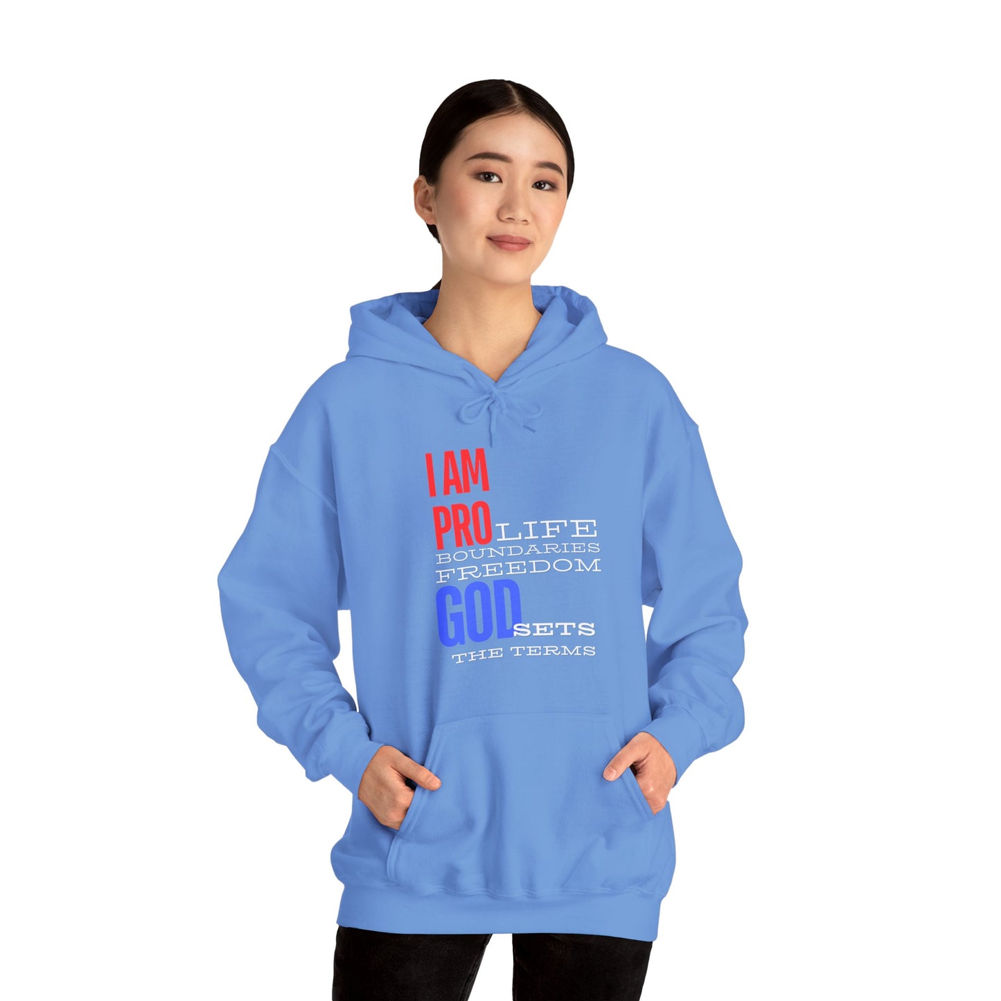 I AM PRO GOD, Unisex Heavy Blend™ Hooded Sweatshirt, life, boundaries, freedom