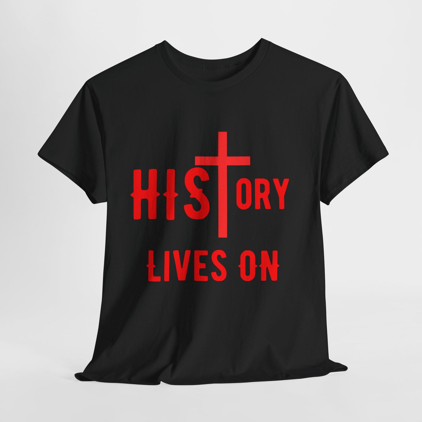 HIStory Lives On Unisex Heavy Cotton Tee, resurrection, cross, easter