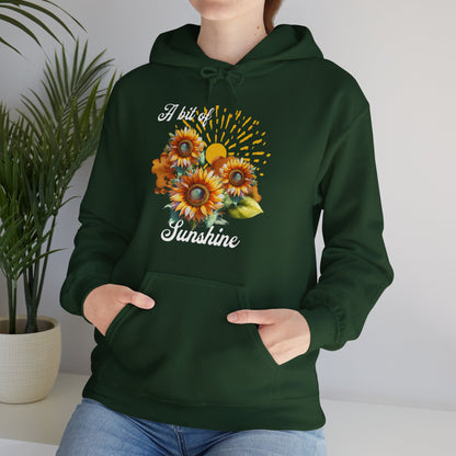 A Bit Of Sunshine hoodie with sunflowers, gift for her
