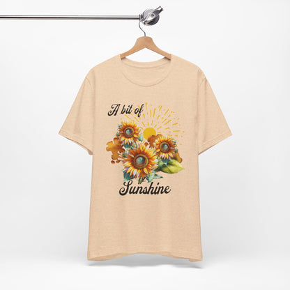 A Bit Of Sunshine Sunflower T-shirt, Bella + Canvas, spring, summer