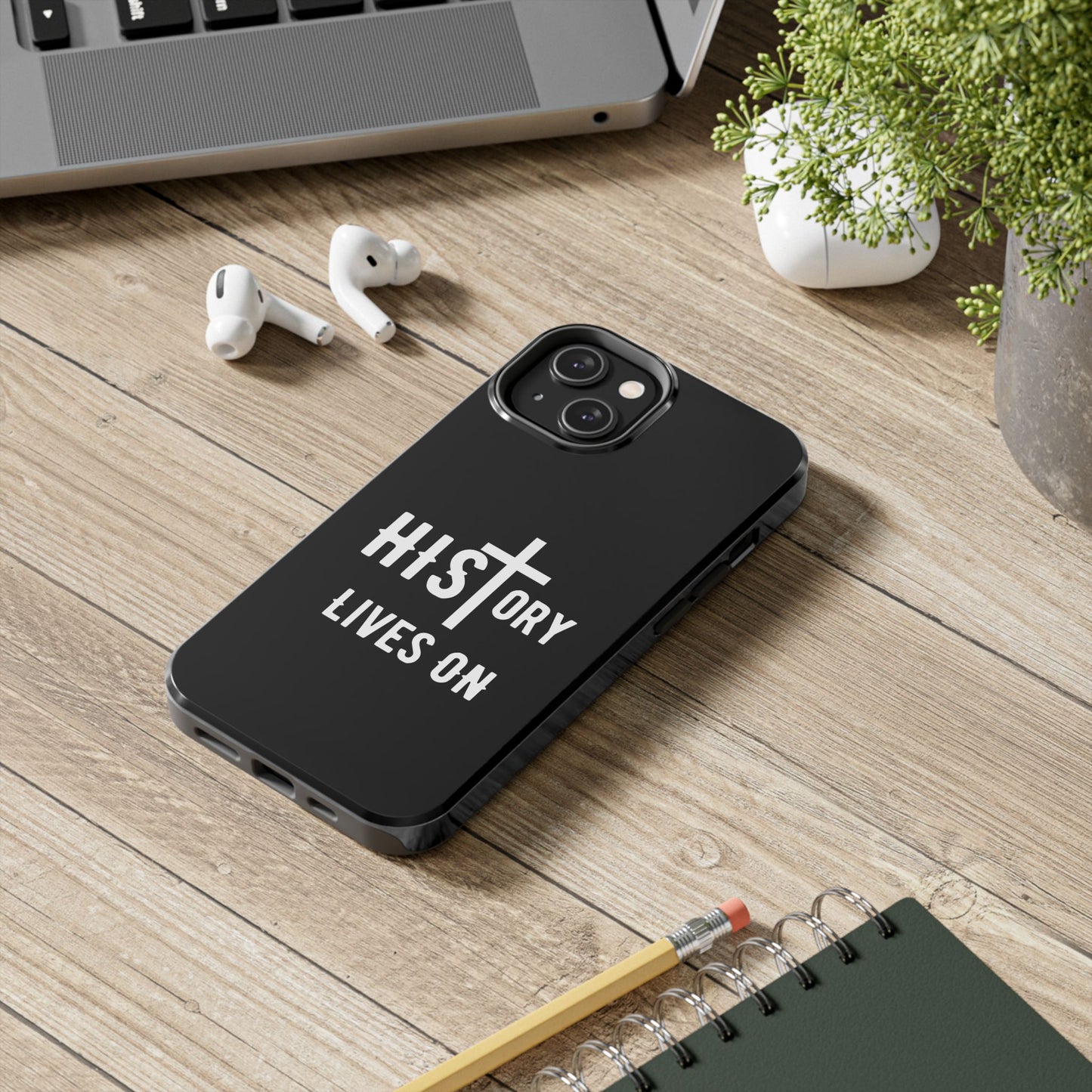HIStory Lives On, Phone Cases - black & white