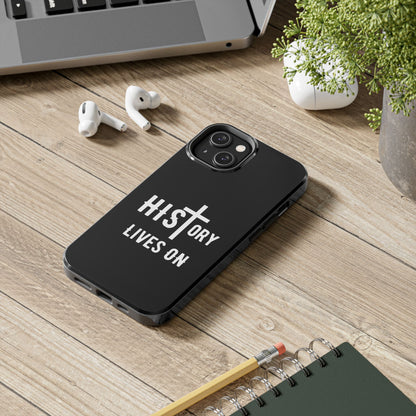 HIStory Lives On, Phone Cases - black & white