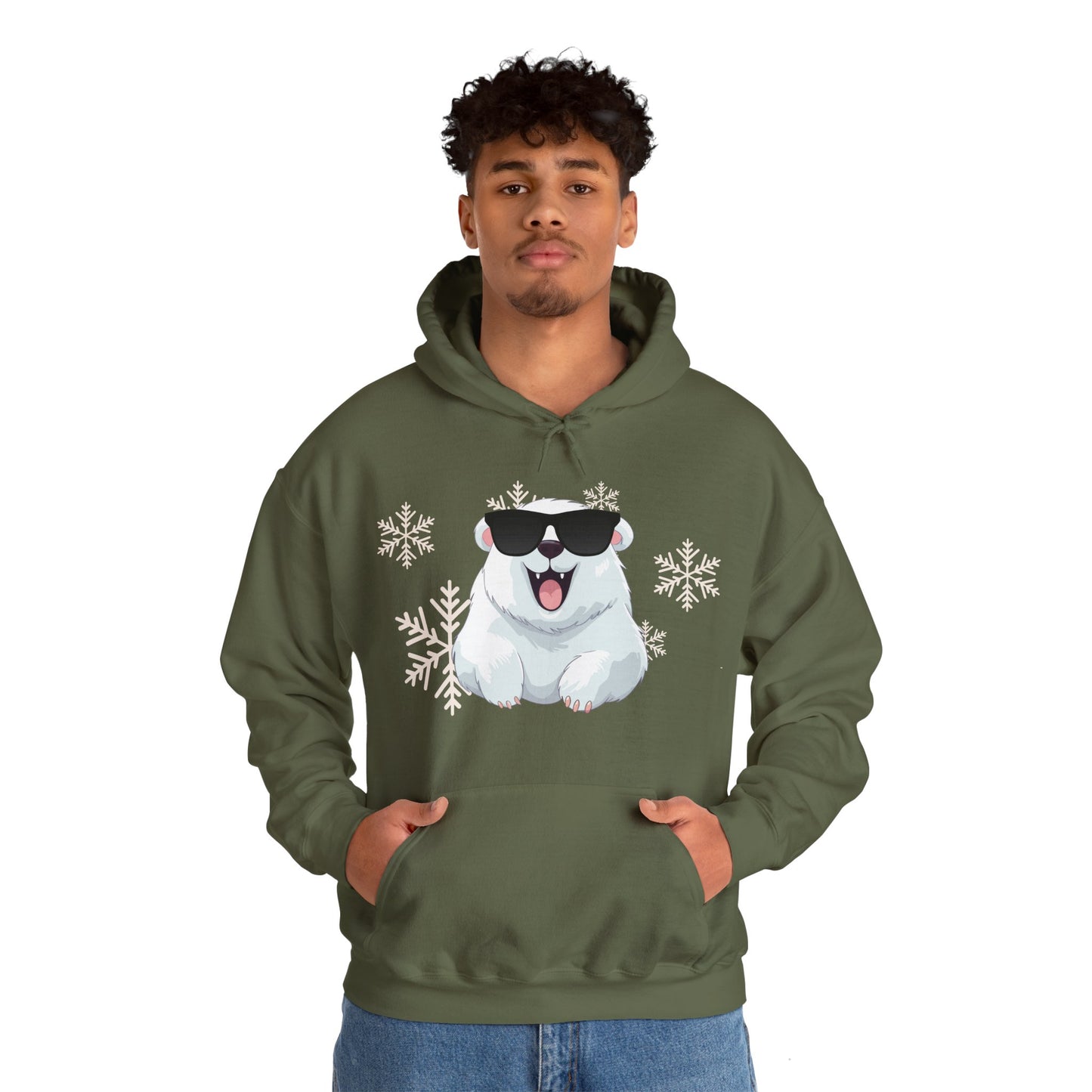 Polar Bear Unisex Heavy Blend™ Hooded Sweatshirt, fun, cool, Christmas