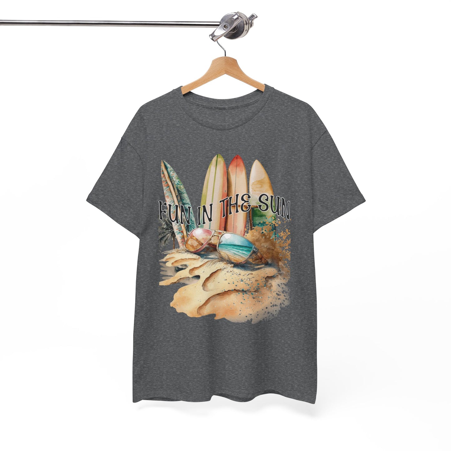 Fun in the Sun Unisex Heavy Cotton Tee, vacation, beach day, weekend getaway