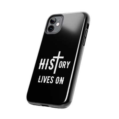 HIStory Lives On, Phone Cases - black & white