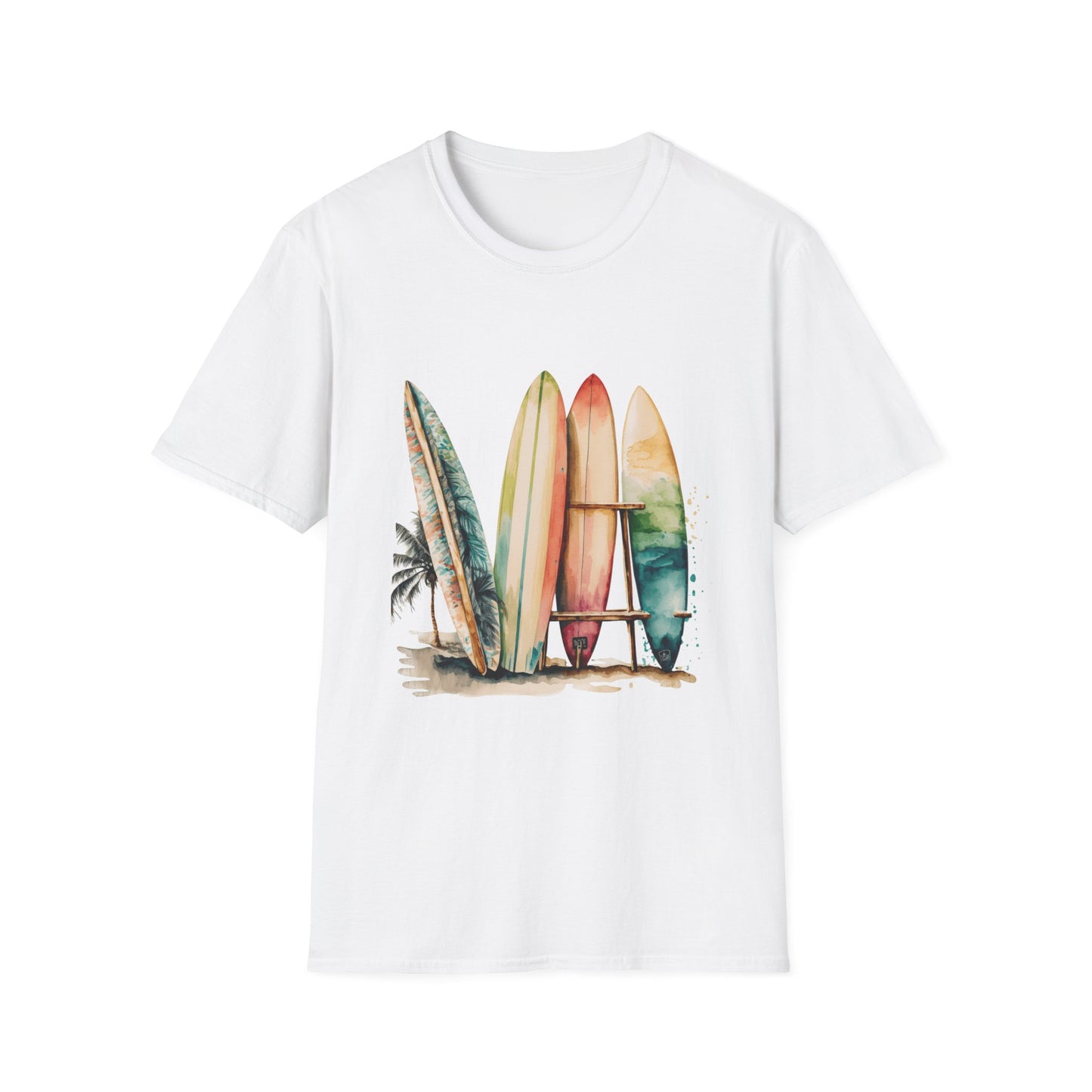Surfing Vibes Unisex Softstyle T-Shirt - Beachy Graphic Tee