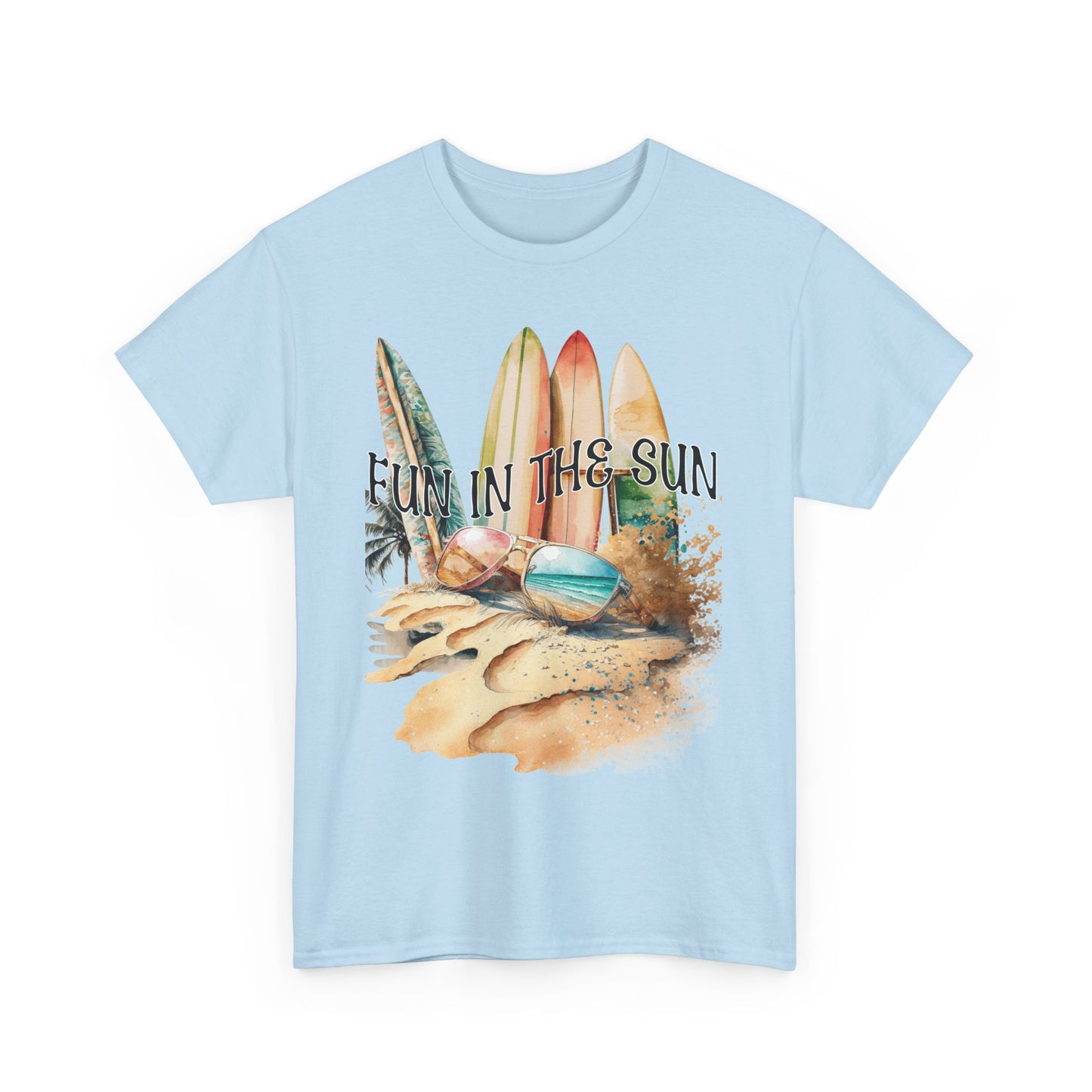 Fun in the Sun Unisex Heavy Cotton Tee, vacation, beach day, weekend getaway
