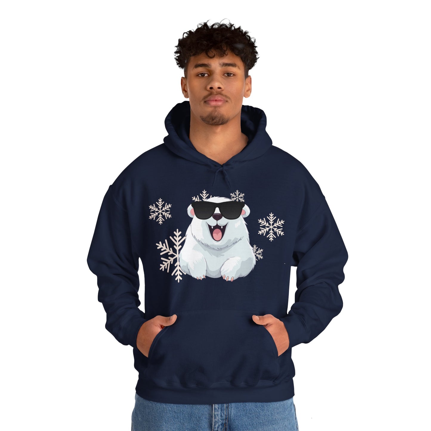 Polar Bear Unisex Heavy Blend™ Hooded Sweatshirt, fun, cool, Christmas