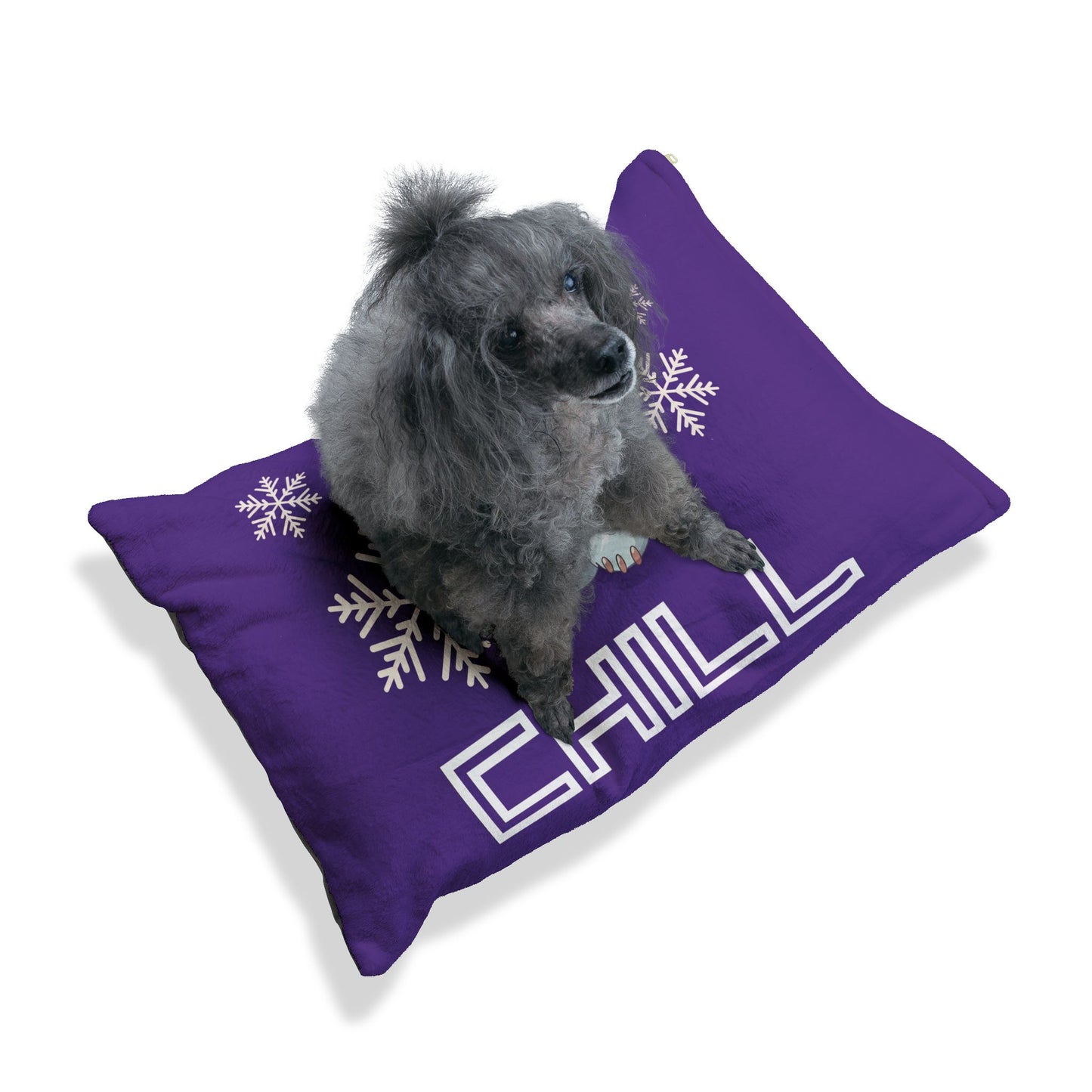 Chill with Polar Bear Pet Bed, Purple