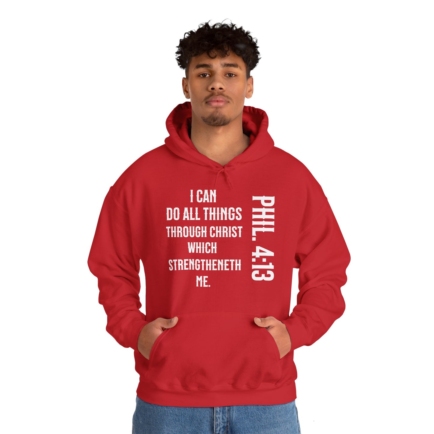 All Things Through Christ Philippians 4:13 Unisex Heavy Blend™ Hooded Sweatshirt