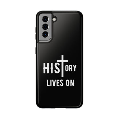 HIStory Lives On, Phone Cases - black & white