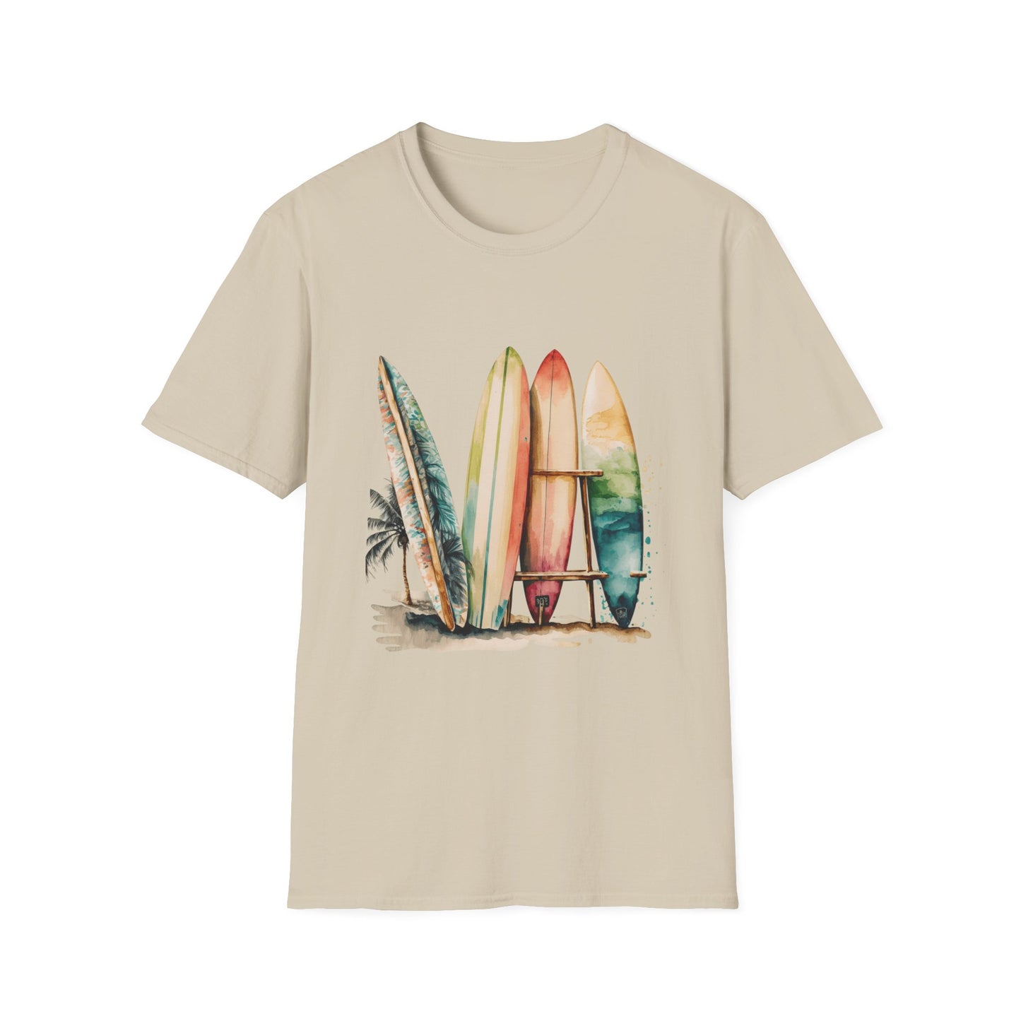 Surfing Vibes Unisex Softstyle T-Shirt - Beachy Graphic Tee