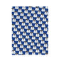 Polar Bear Velveteen Plush Blanket - Dark blue