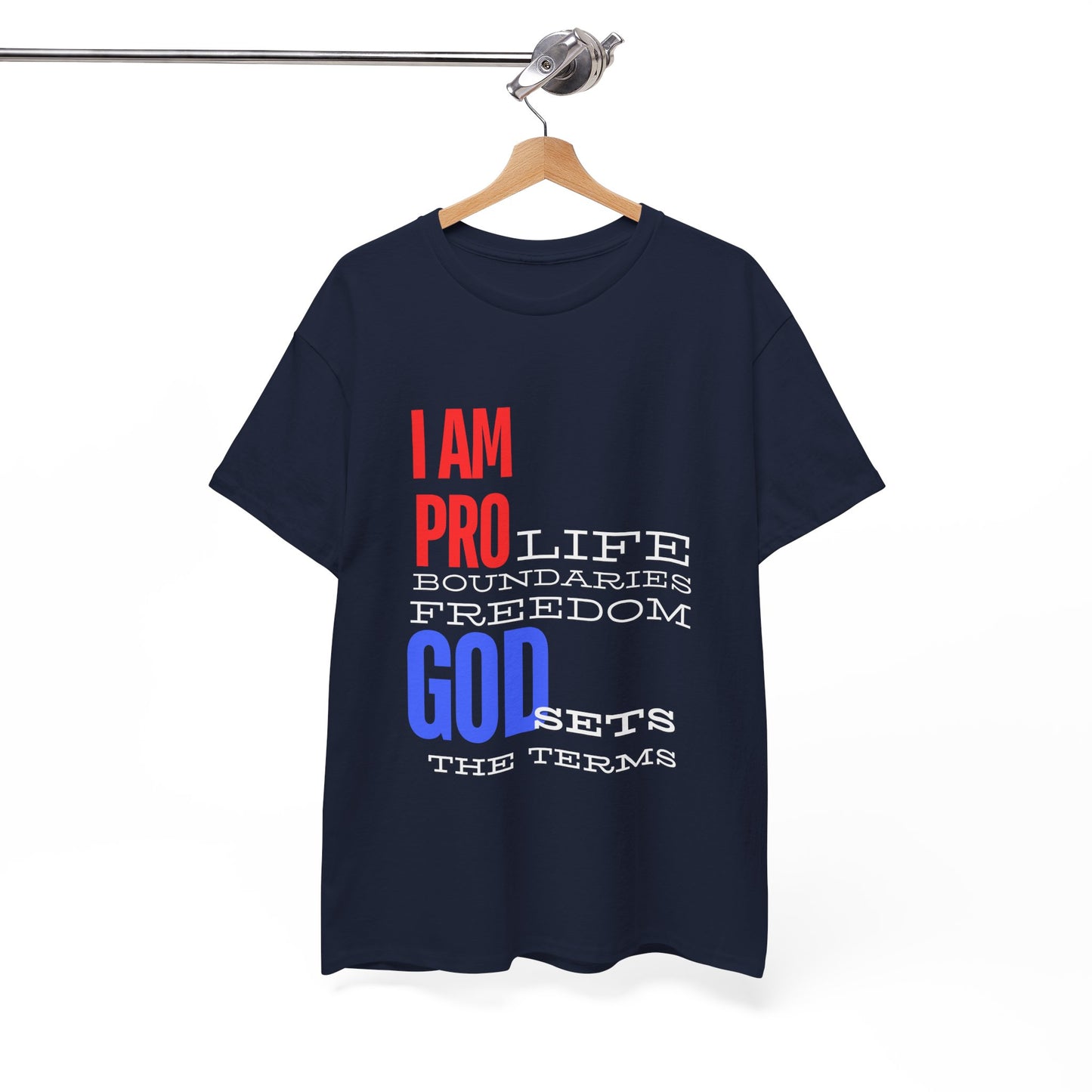 I AM PRO GOD, Unisex Heavy Cotton Tee, life, boundaries, freedom