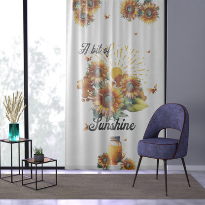 A Bit Of Sunshine Window Curtain, Sheer White