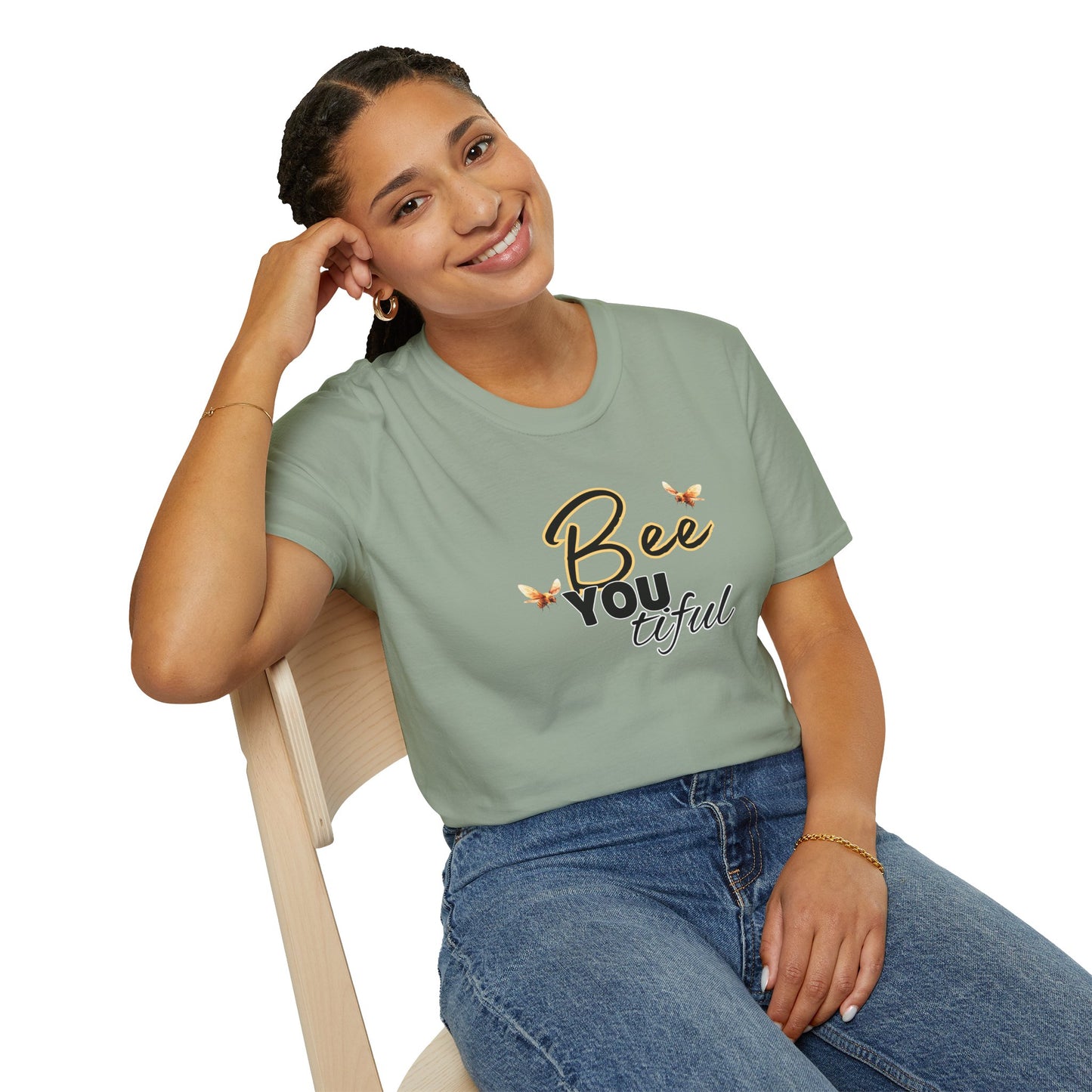 BeeYOUtiful Unisex Softstyle T-Shirt - Nature Inspired Graphic Tee