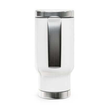 Jesus Loves You - Stainless Steel Mug with Handle, Christian, running errands