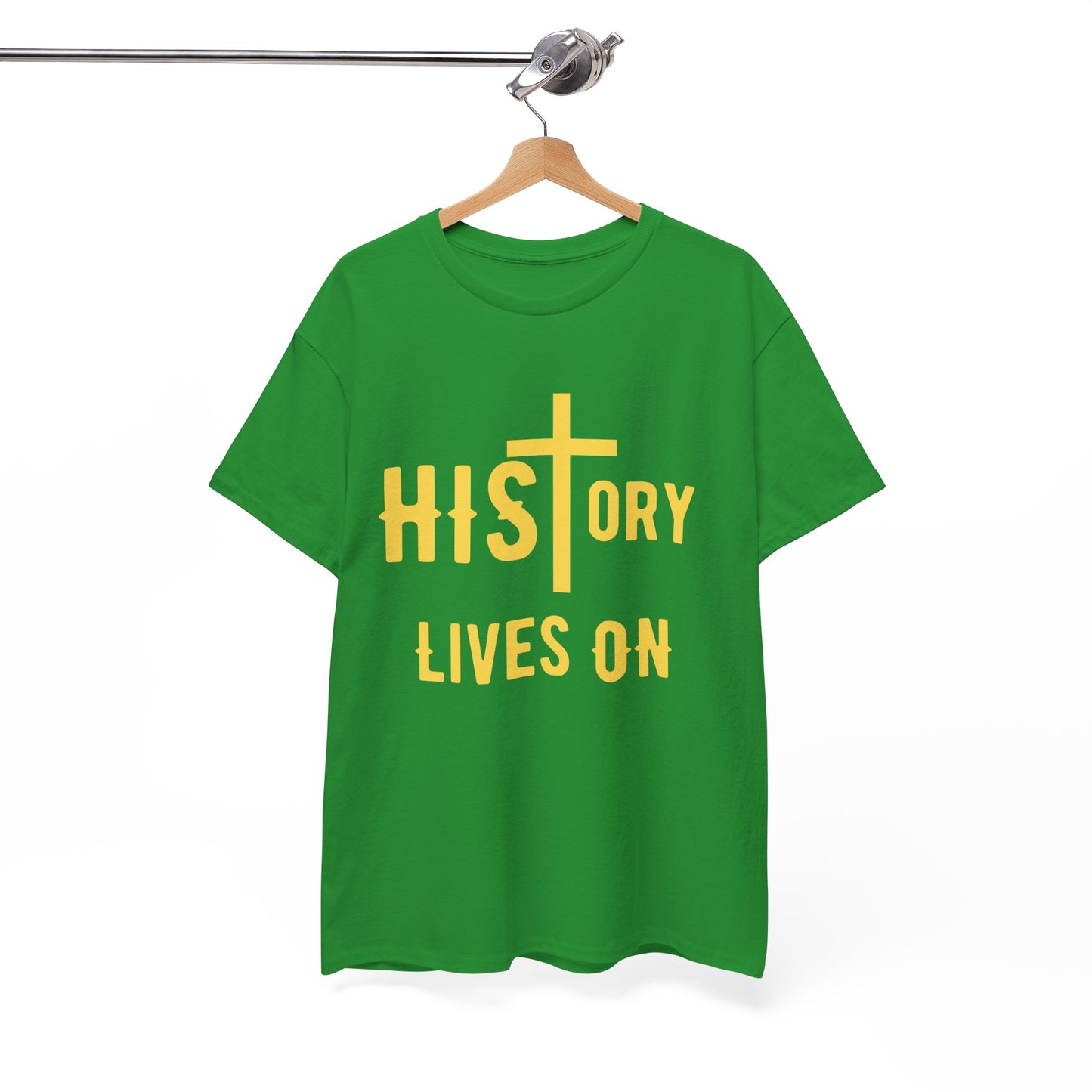 HIStory Lives On Unisex Heavy Cotton Tee, resurrection, cross, easter