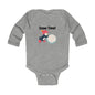 Snow Time Infant Long Sleeve Bodysuit, penguin, Christmas, birthday