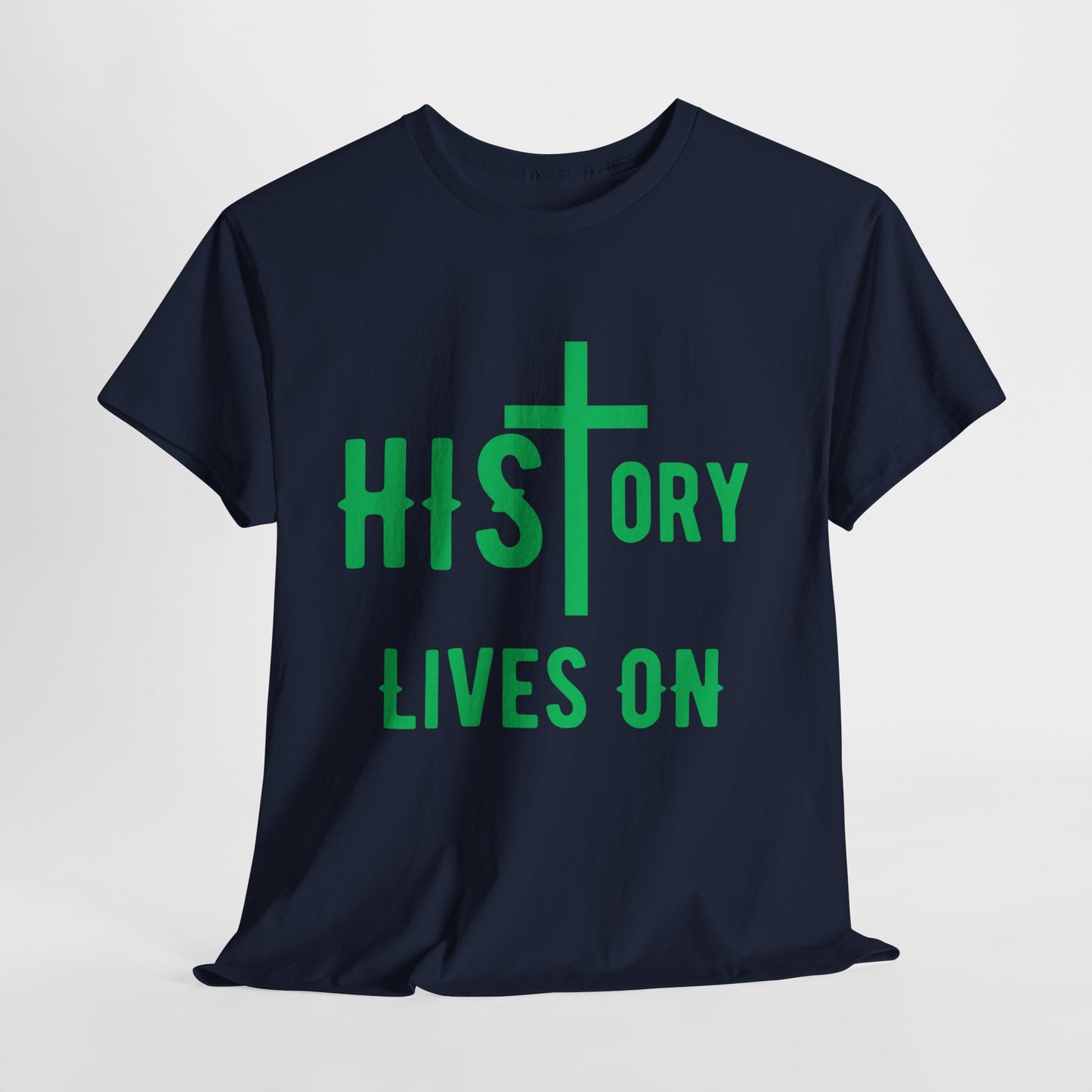 HIStory Lives On Unisex Heavy Cotton Tee, resurrection, cross, easter