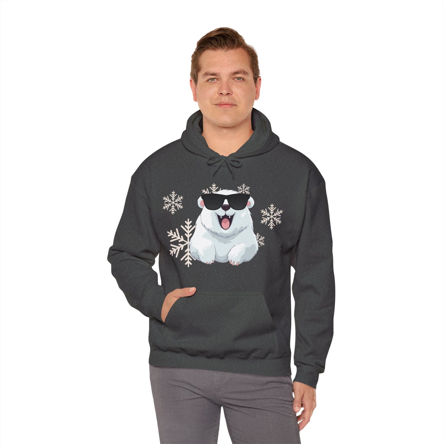 Polar Bear Unisex Heavy Blend™ Hooded Sweatshirt, fun, cool, Christmas