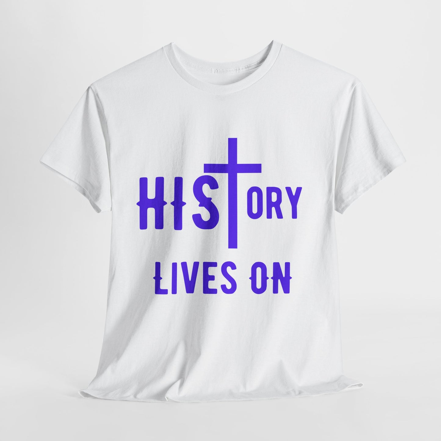 HIStory Lives On Unisex Heavy Cotton Tee, resurrection, cross, easter