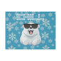 Chill, Polar Bear, Matte Canvas, Stretched 0.75", wall art, snowflakes