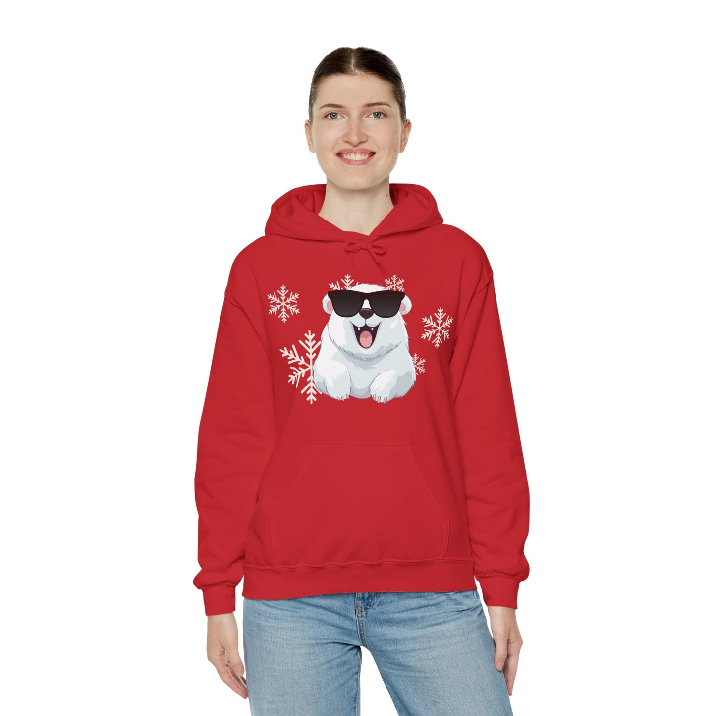 Polar Bear Unisex Heavy Blend™ Hooded Sweatshirt, fun, cool, Christmas