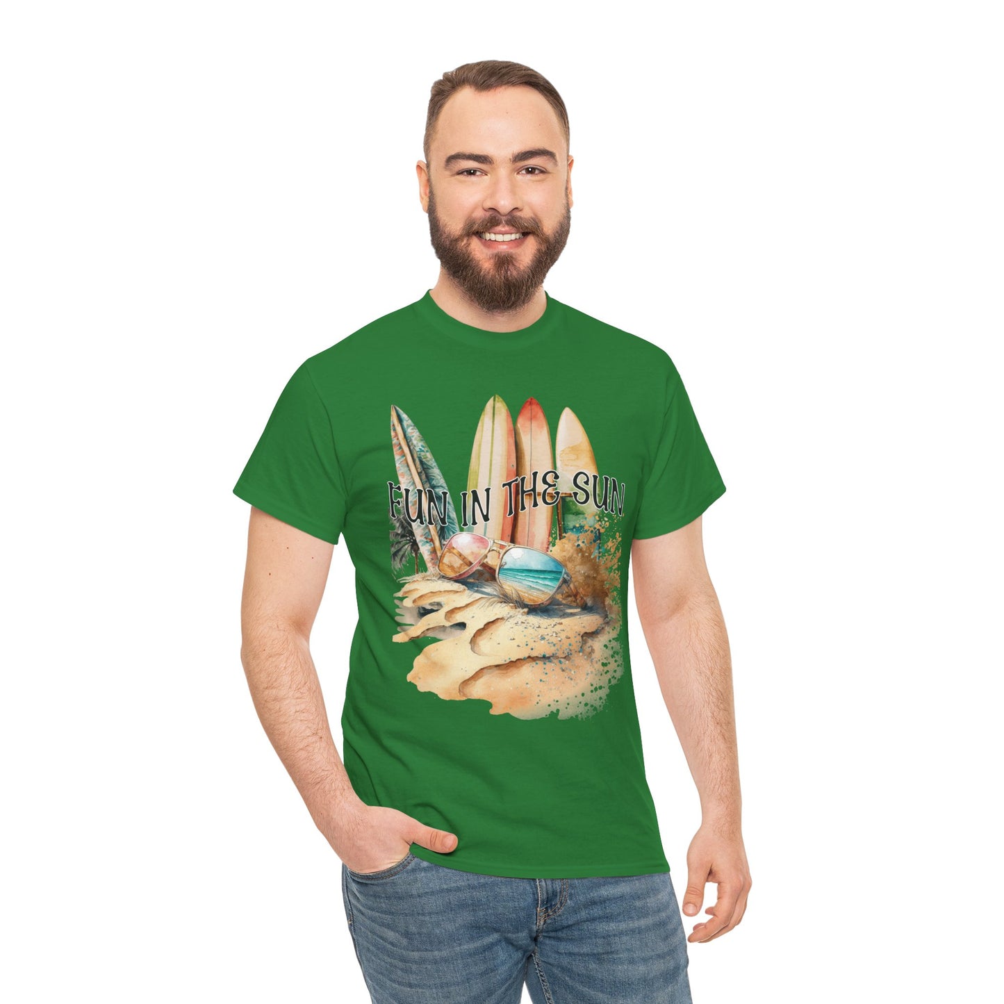 Fun in the Sun Unisex Heavy Cotton Tee, vacation, beach day, weekend getaway