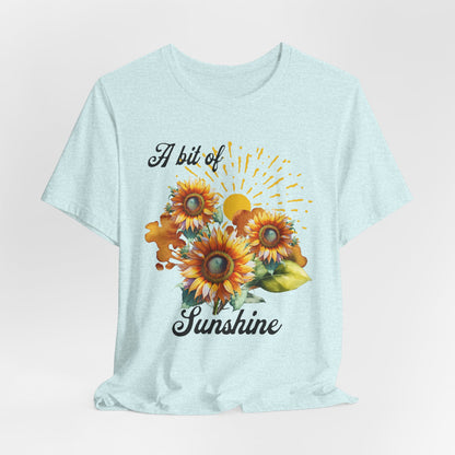 A Bit Of Sunshine Sunflower T-shirt, Bella + Canvas, spring, summer