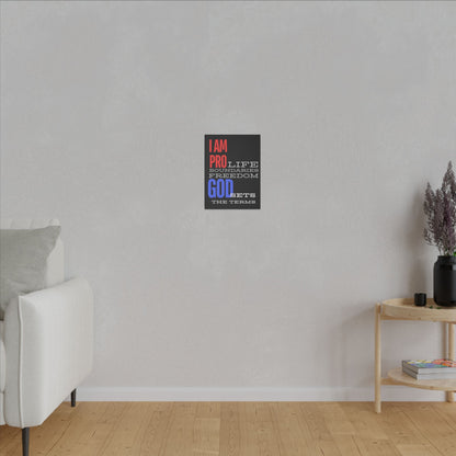 I AM PRO GOD, Matte Canvas, Stretched 0.75", wall art
