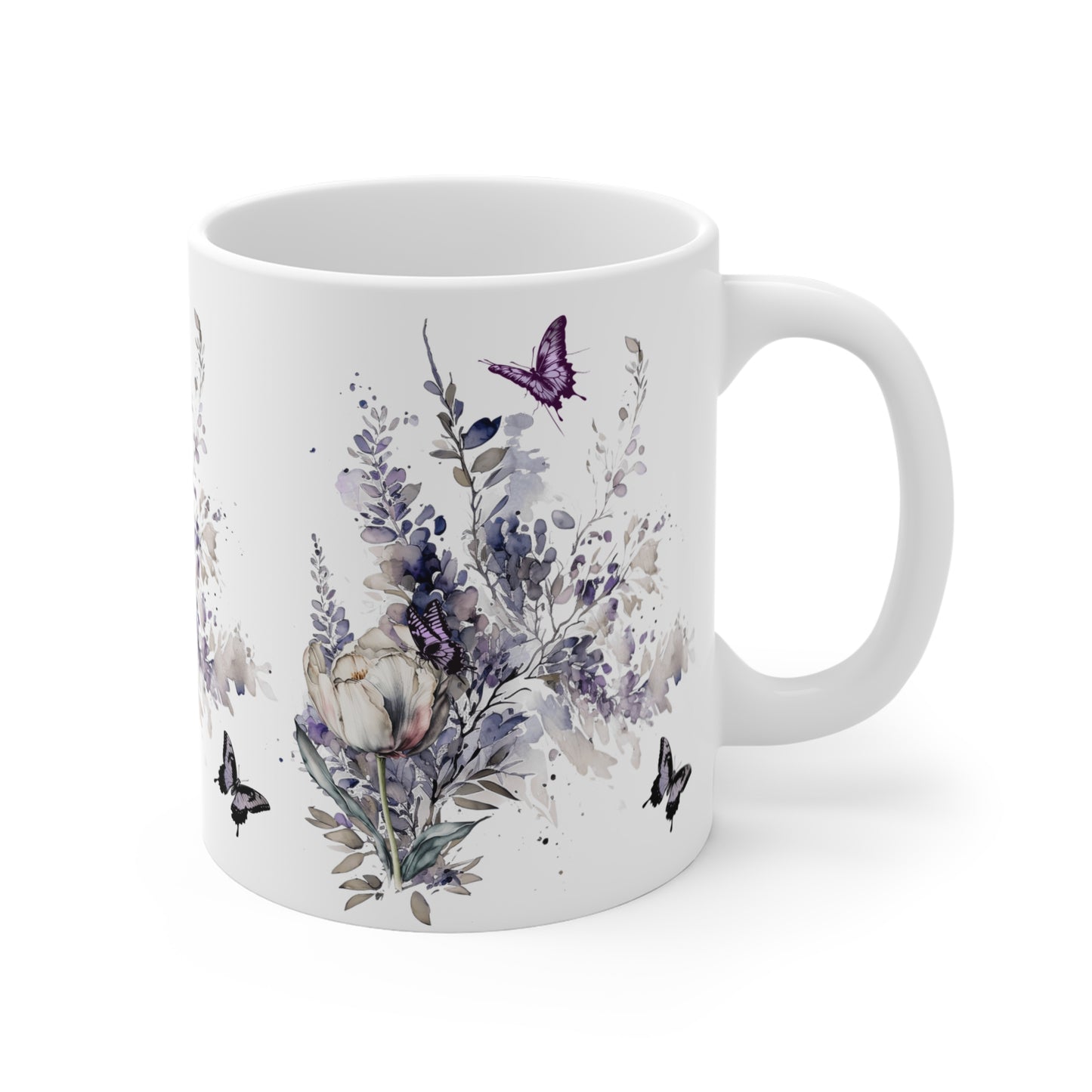 Flowers and Butterflies Mug 11oz