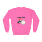 Snow Time Youth Crewneck Sweatshirt, penquin, Christmas
