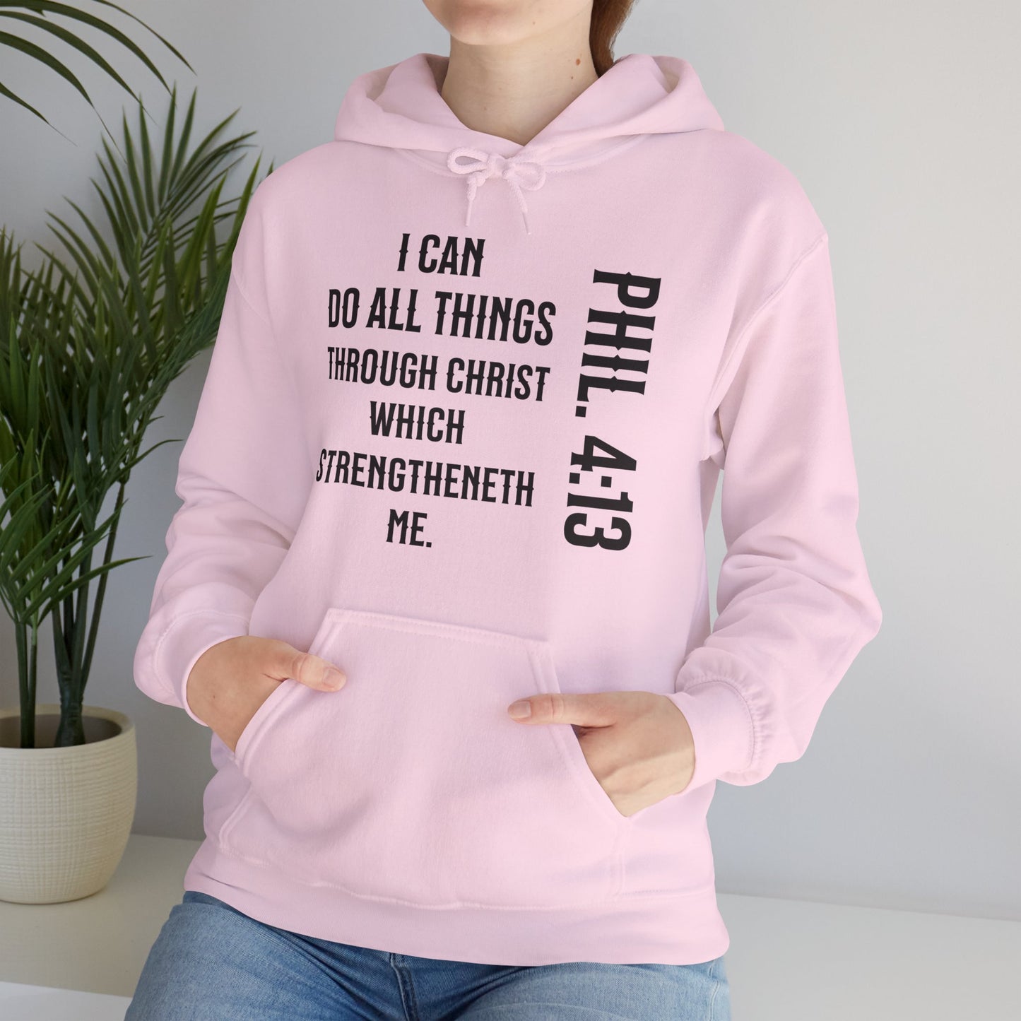 All Things Through Christ Philippians 4:13 Unisex Heavy Blend™ Hooded Sweatshirt