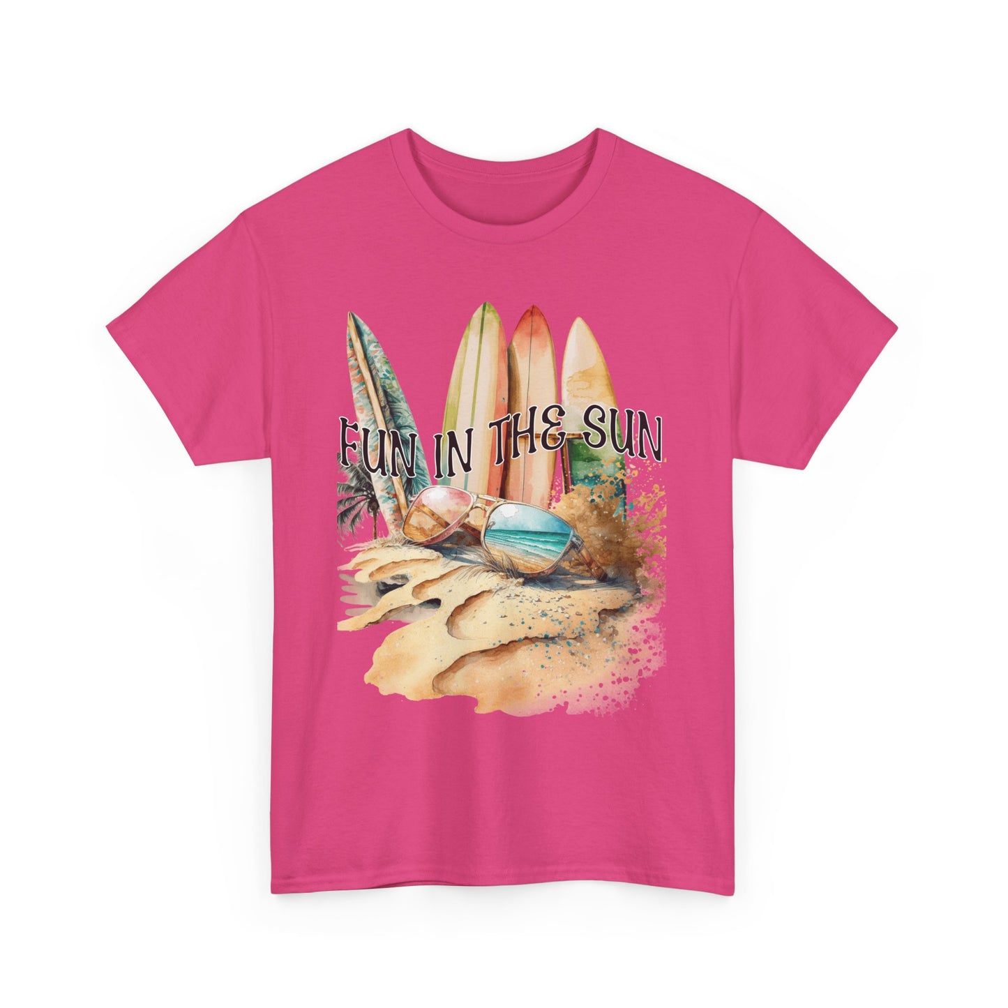 Fun in the Sun Unisex Heavy Cotton Tee, vacation, beach day, weekend getaway