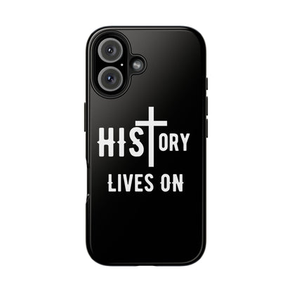 HIStory Lives On, Phone Cases - black & white