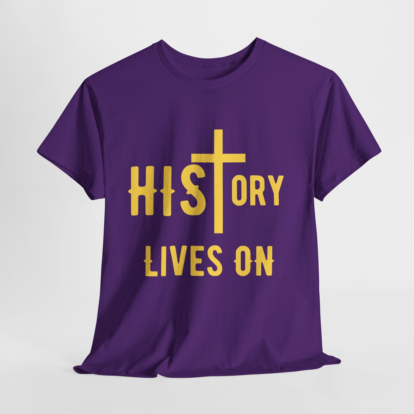 HIStory Lives On Unisex Heavy Cotton Tee, resurrection, cross, easter