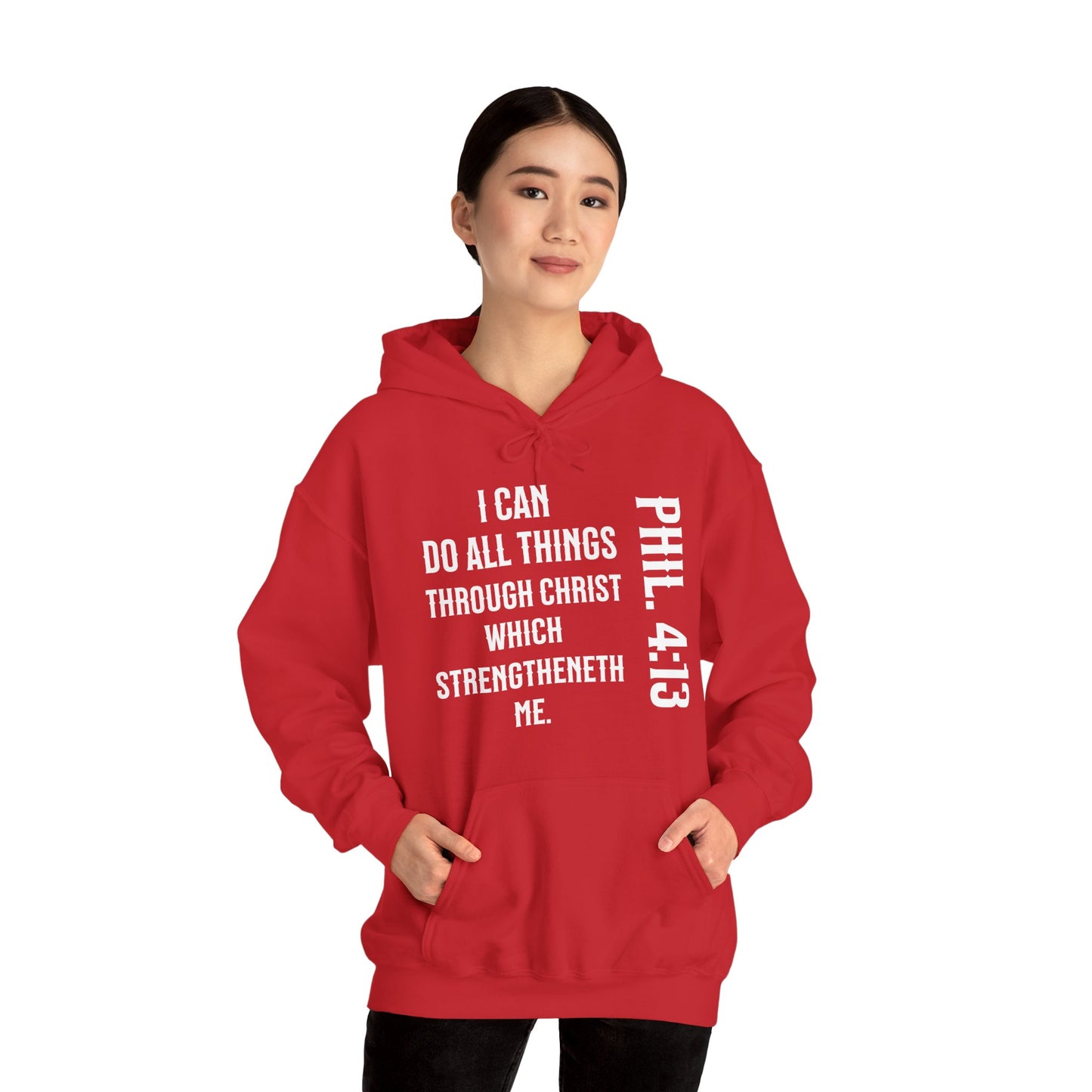 All Things Through Christ Philippians 4:13 Unisex Heavy Blend™ Hooded Sweatshirt