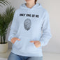 Unisex Hooded Sweatshirt, Only One of Me with scripture, Psalm 139:14 on back