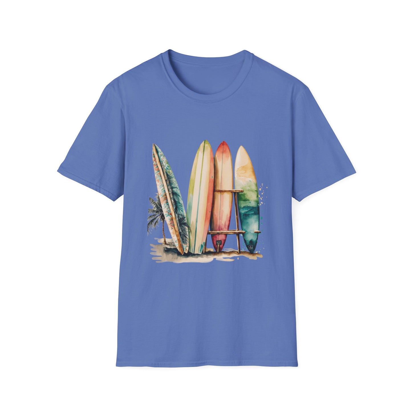 Surfing Vibes Unisex Softstyle T-Shirt - Beachy Graphic Tee