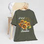A Bit Of Sunshine Sunflower T-shirt, Bella + Canvas, spring, summer