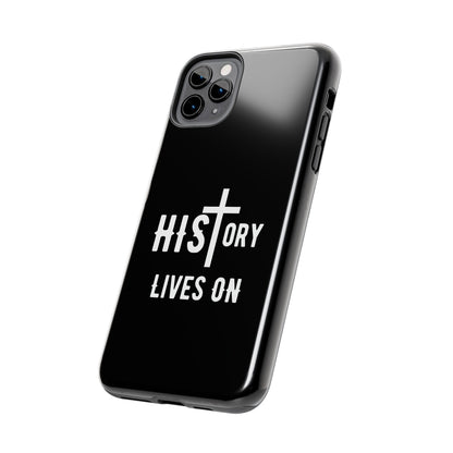 HIStory Lives On, Phone Cases - black & white
