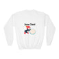 Snow Time Youth Crewneck Sweatshirt, penquin, Christmas
