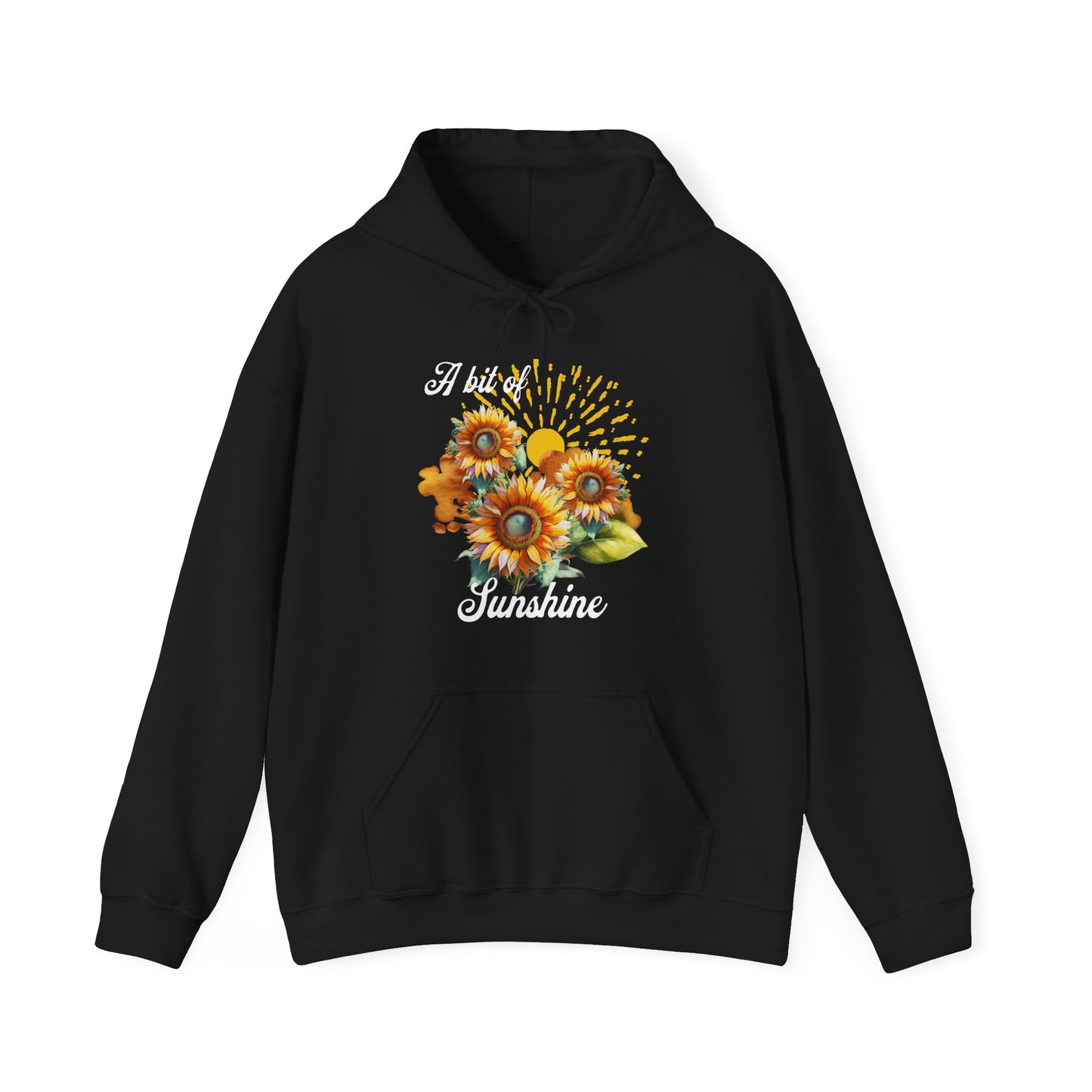 A Bit Of Sunshine hoodie with sunflowers, gift for her