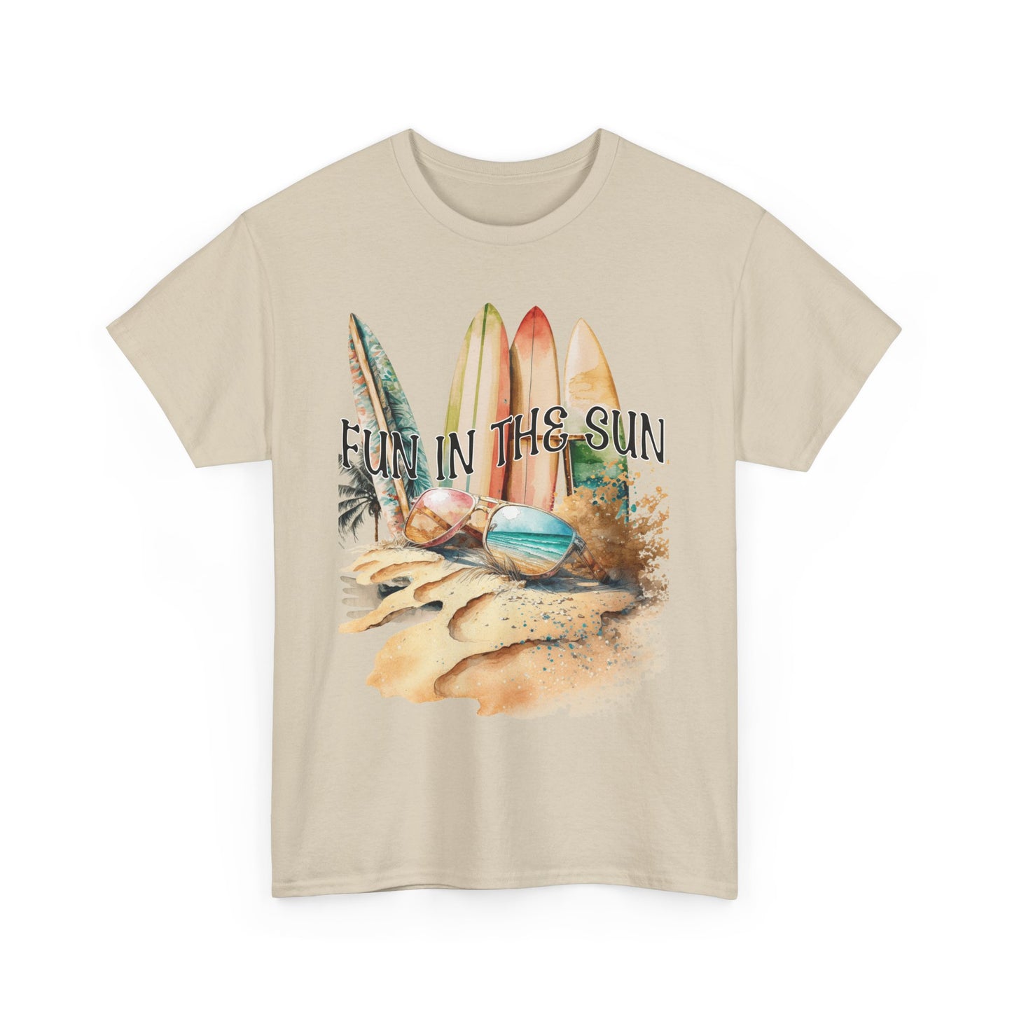Fun in the Sun Unisex Heavy Cotton Tee, vacation, beach day, weekend getaway