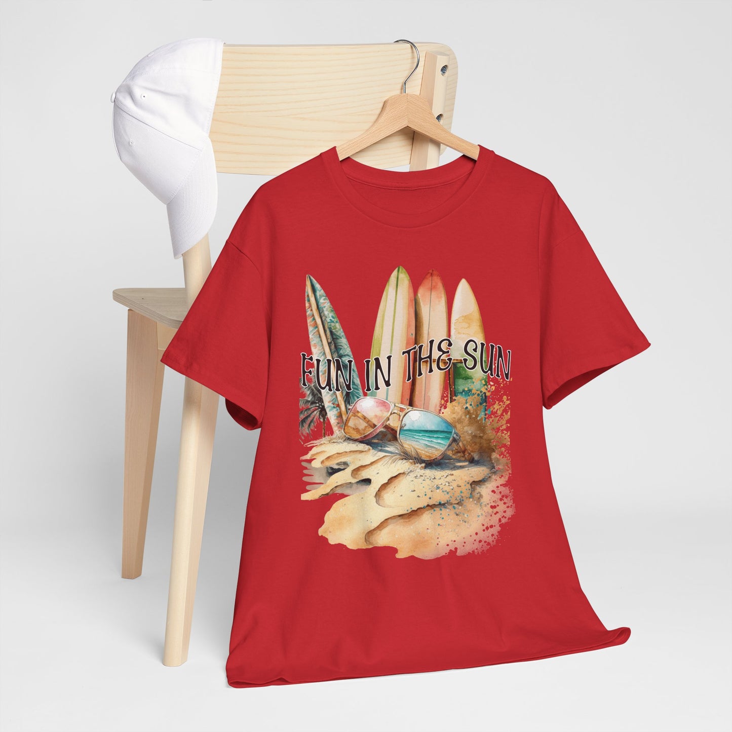 Fun in the Sun Unisex Heavy Cotton Tee, vacation, beach day, weekend getaway