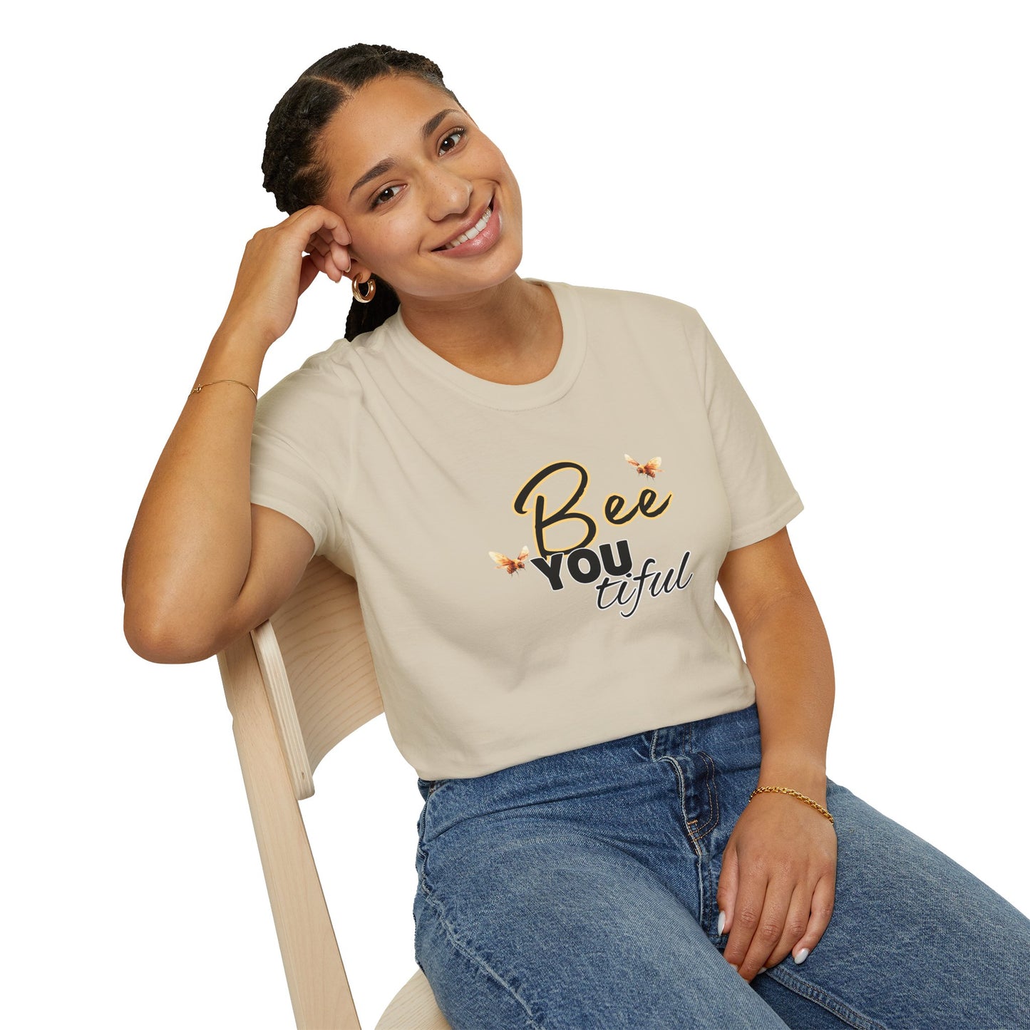 BeeYOUtiful Unisex Softstyle T-Shirt - Nature Inspired Graphic Tee