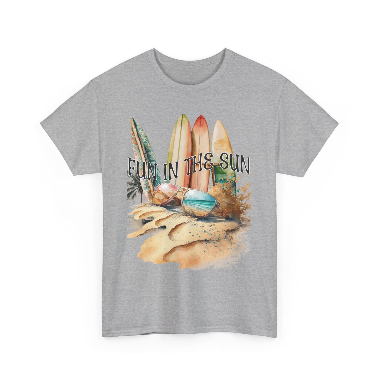 Fun in the Sun Unisex Heavy Cotton Tee, vacation, beach day, weekend getaway