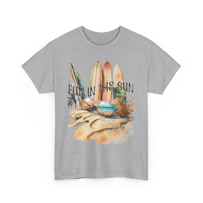 Fun in the Sun Unisex Heavy Cotton Tee, vacation, beach day, weekend getaway